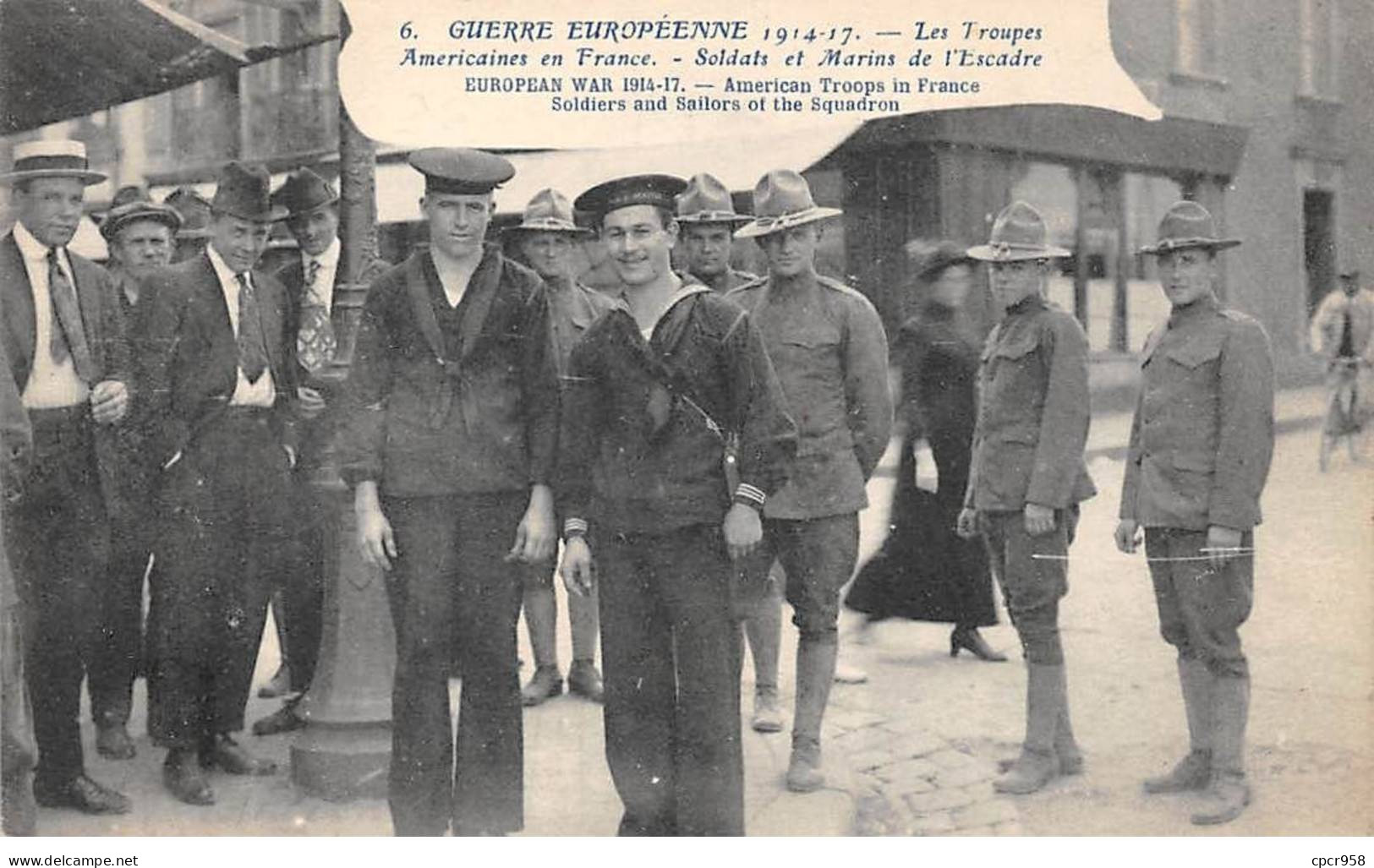 ETATS UNIS - SAN33917 - Les Troupes Américaines En France - Soldats Et Marins De L'Escadre - Other & Unclassified