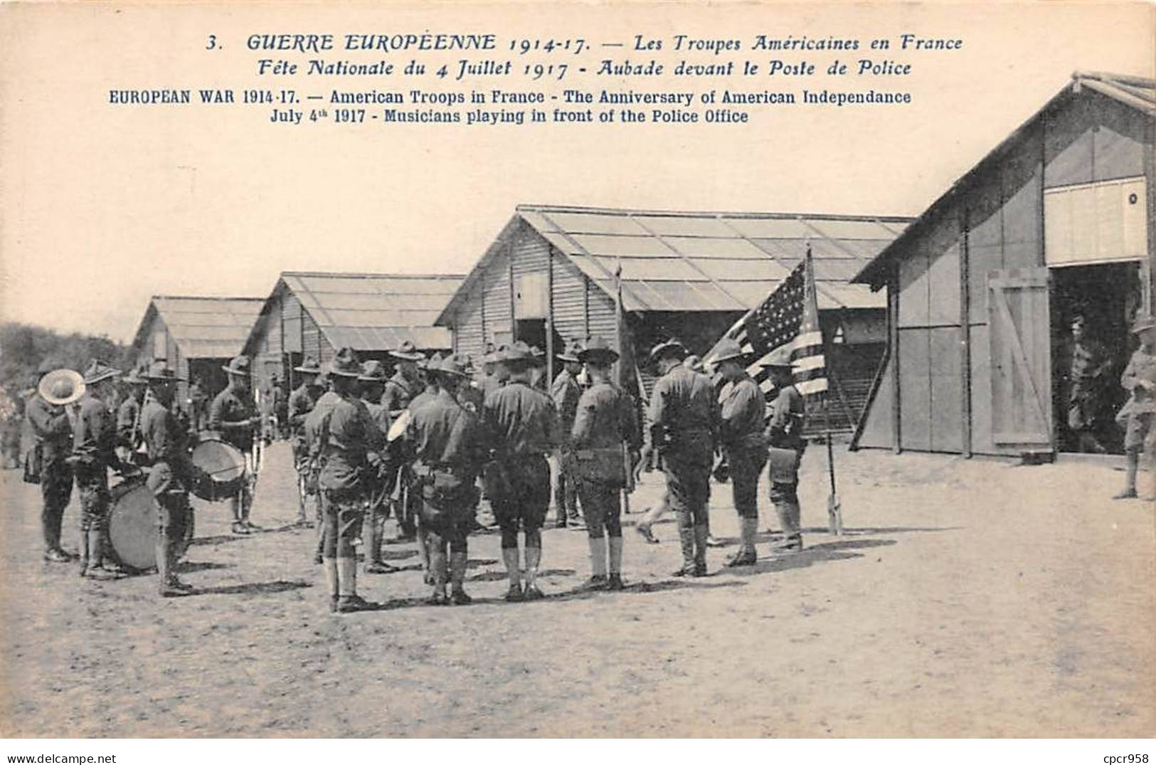 ETATS UNIS - SAN33911 - Les Troupes Américaines En France - Fête Nationale Du 4 Juillet 1917 - Other & Unclassified