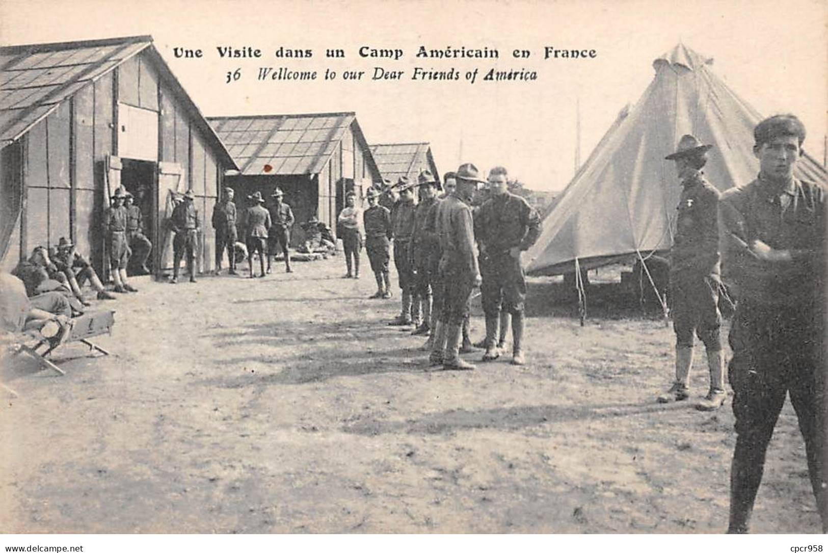 ETATS UNIS - SAN33909 - Une Visite Dans Un Camp Américain En France - Other & Unclassified