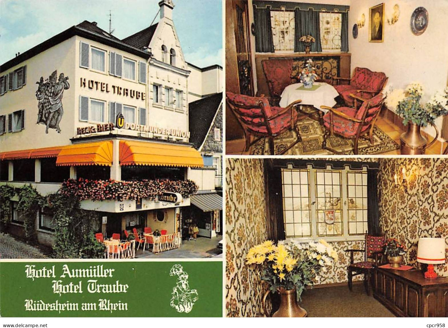 ALLEMAGNE - SAN40738 - Hôtel Aumüller - Hôtel Draube - Ruedesheim A. Rh.