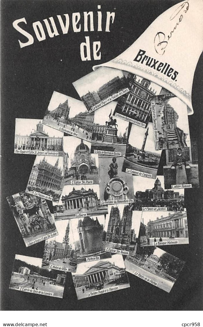 Belgique - N°66591 - Souvenir De BRUXELLES - Cloche - Multi-vues - Other & Unclassified