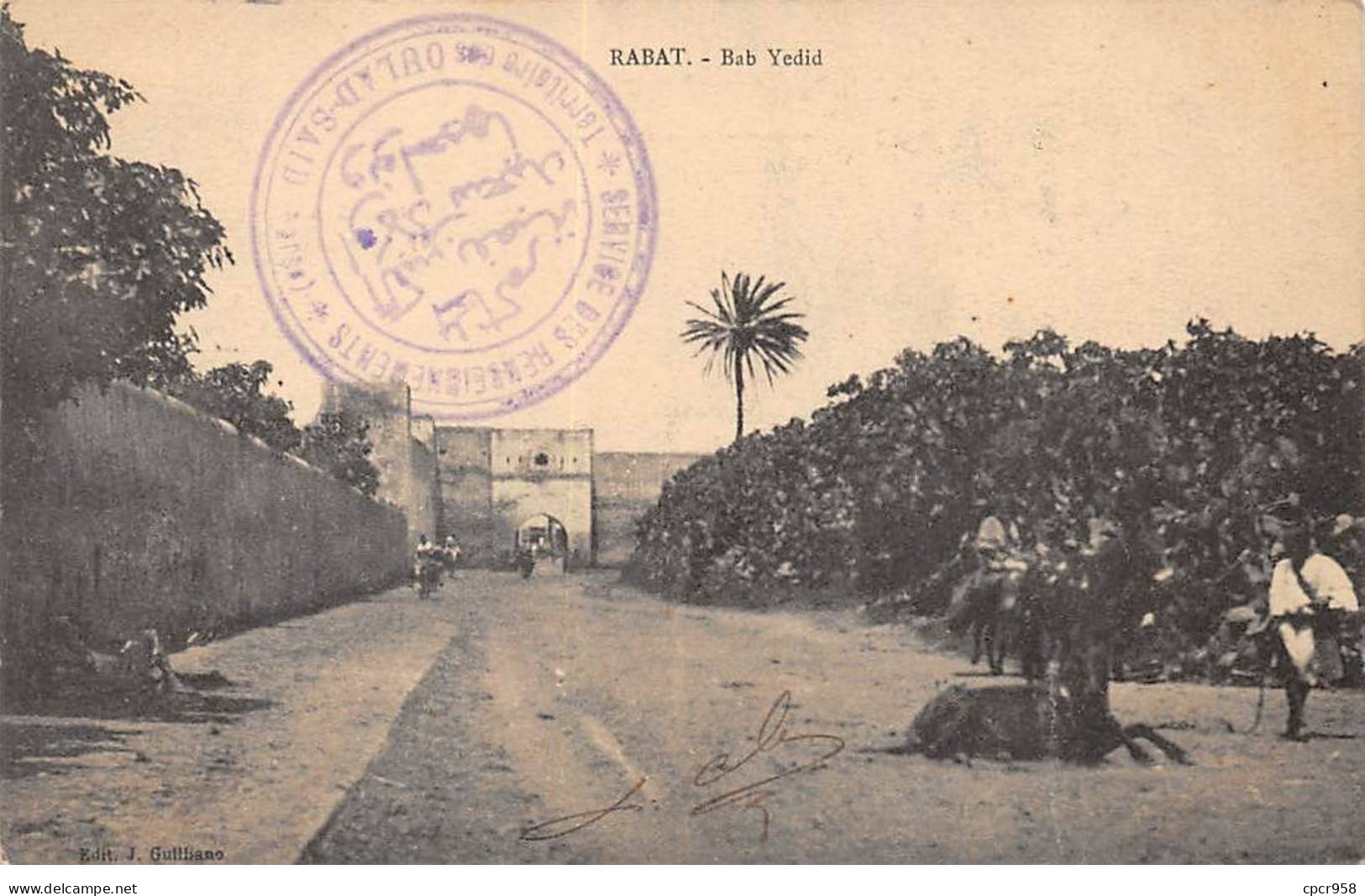 MAROC - RABBAT - SAN39341 - Bab Yedid - Cachet Militaire - Rabat