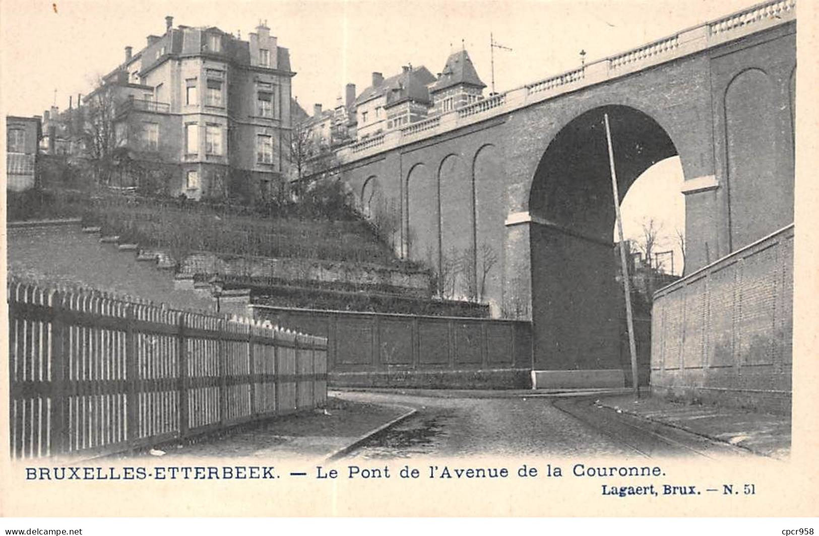 BELGIQUE - ETTERBEEK - SAN39238 - Le Pont De L'Avenue De La Couronne - Etterbeek