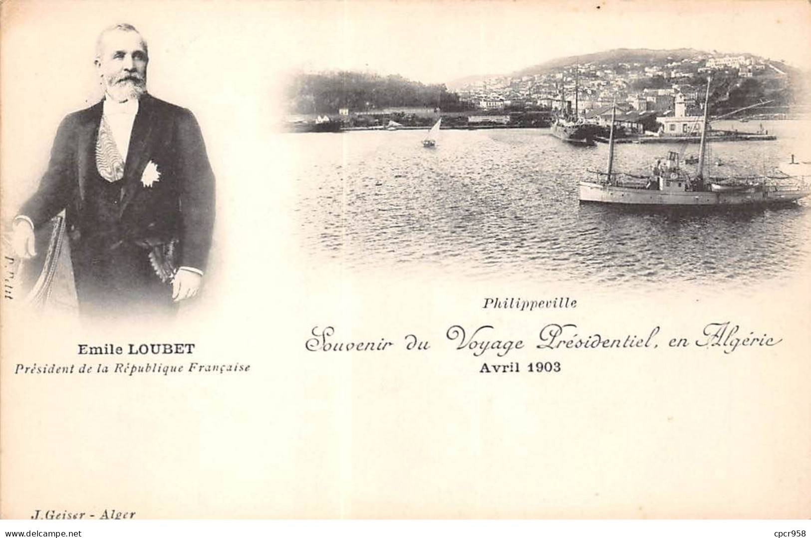 ALGERIE - SAN39358 - Souvenir Du Voyage Présidentiel - Avril 1903 Emile Loubet, Président De La République Française - Scenes