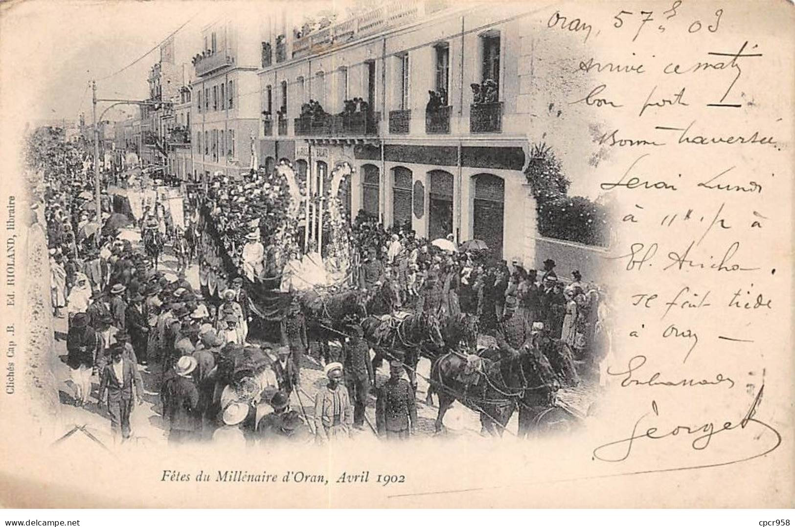 ALGERIE - ORAN - SAN39364 - Fêtes Du Millénaire - Avril 1902 - Oran