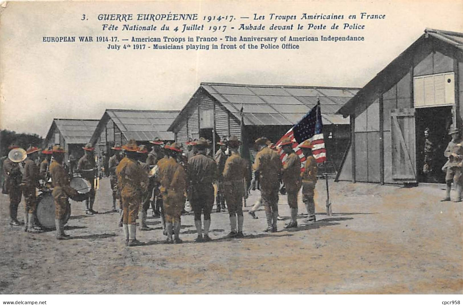 ETATS UNIS - SAN39102 - Les Troupes Américaines En France - Fête Nationale Du 4 Juillet 1917 - Other & Unclassified