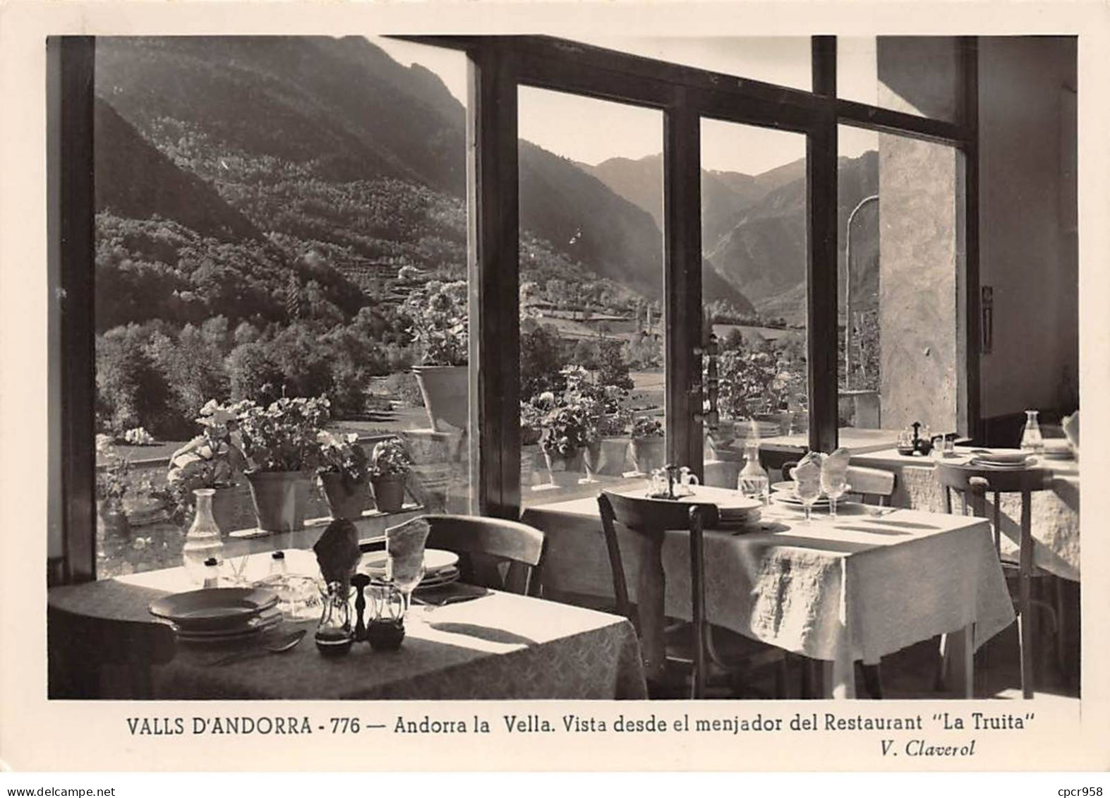 ANDORRE - SAN43015 - Valls D'Andorra - Andorra La Vella - Vista Desde El Menjador Del Restaurant - CPSM 15x10 Cm - Andorre