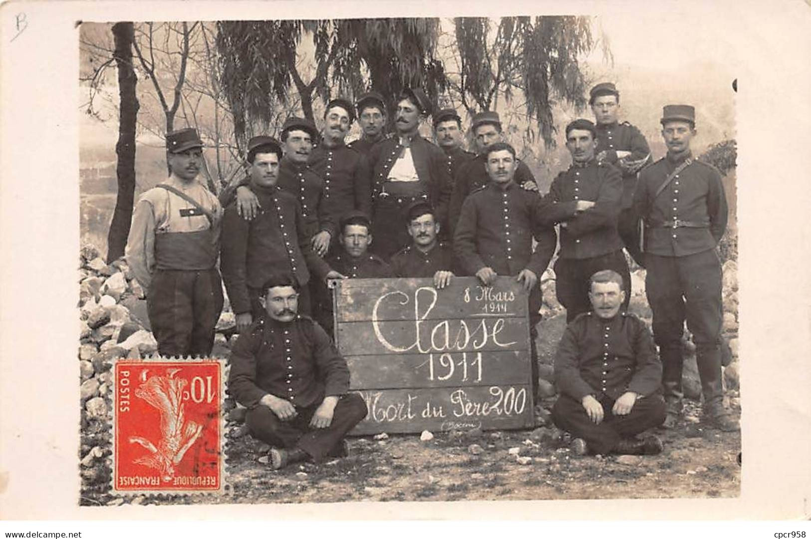 Algérie - N°83196 - CONSTANTINE - 8 Mars 1914 - Classe 1911 - Mort Du Père 200 - Carte Photo - Constantine