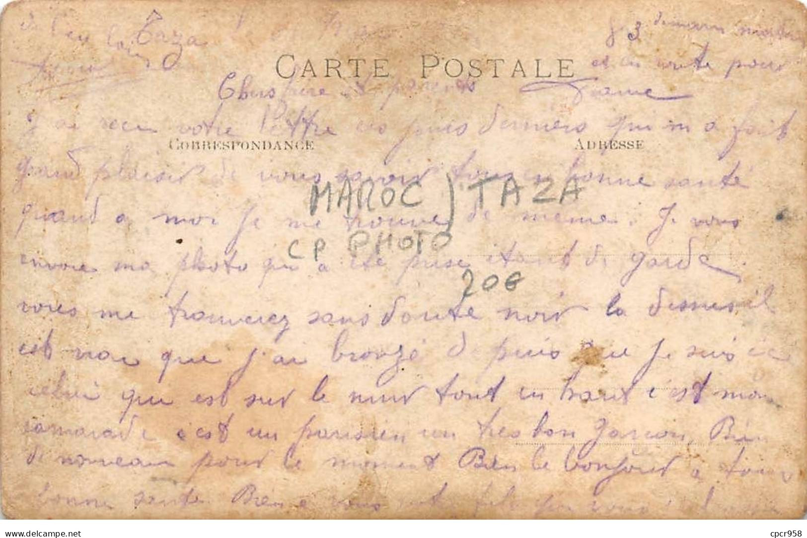 Maroc - N°83202 - TAZA - Militaires - Carte Photo - Other & Unclassified