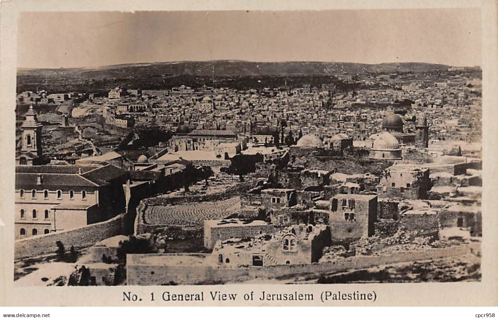 PALESTINE - SAN51276 - General View Of Jerusalem - Pli - Palestina