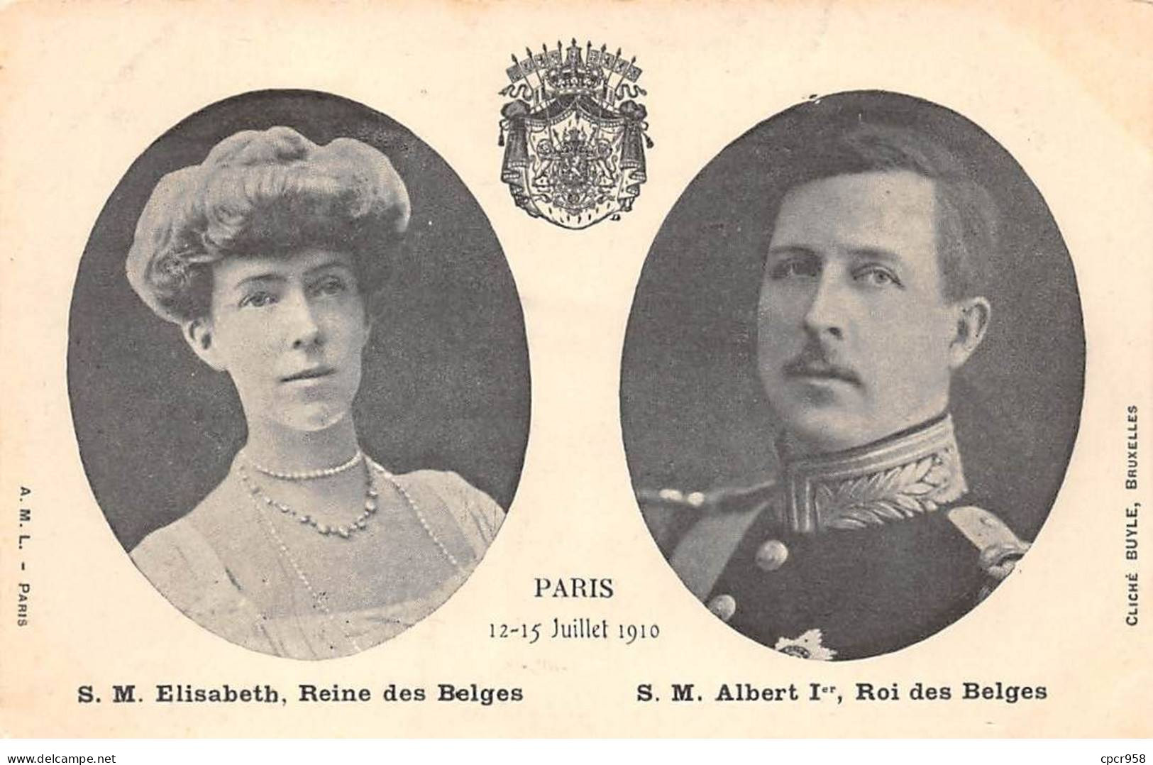 BELGIQUE - SAN53638 - SM Elisabeth Reine Des Belges - SM Albert 1er, Roi Des Belges - Autres & Non Classés