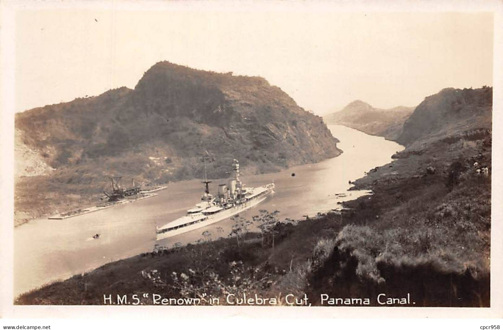 PANAMA - SAN53706 - Carte Photo - HMS - Renown In Culebra Cut - Panama Canal - Panama