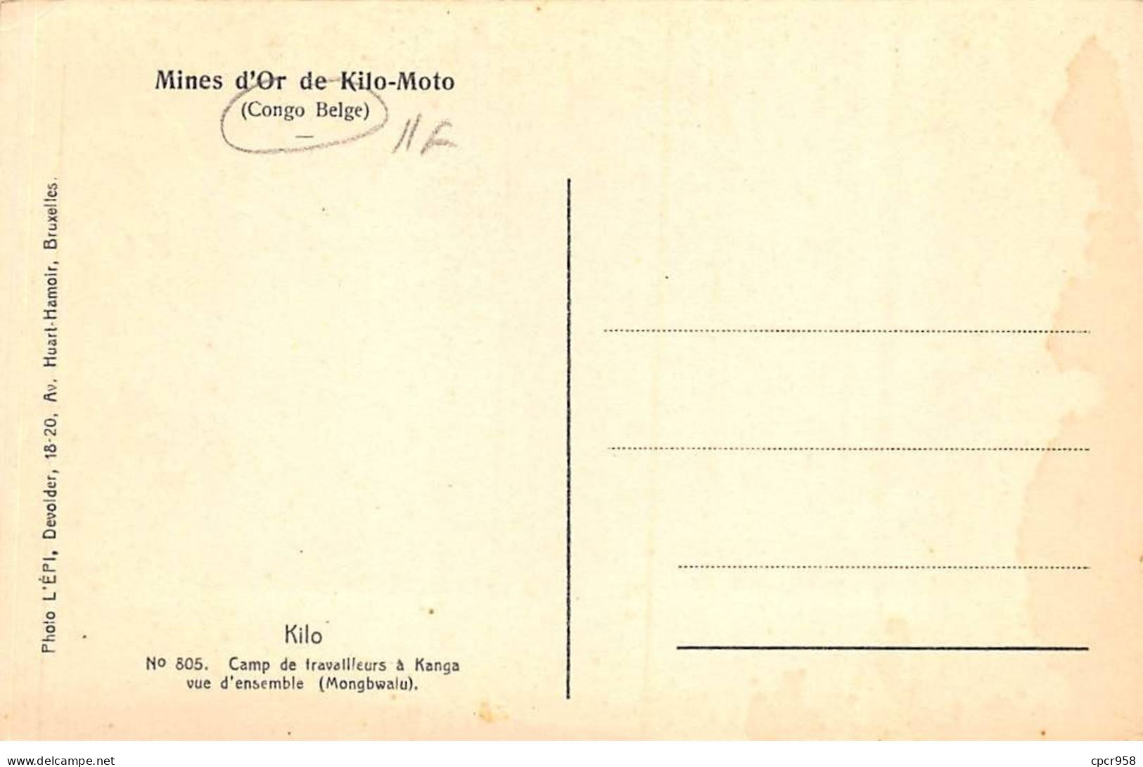 CONGO - SAN53913 - Mines D'or De Kilo Moto - Camp De Travailleurs à Kanga - Vue D'ensemble - Mongbwalu - Belgisch-Kongo