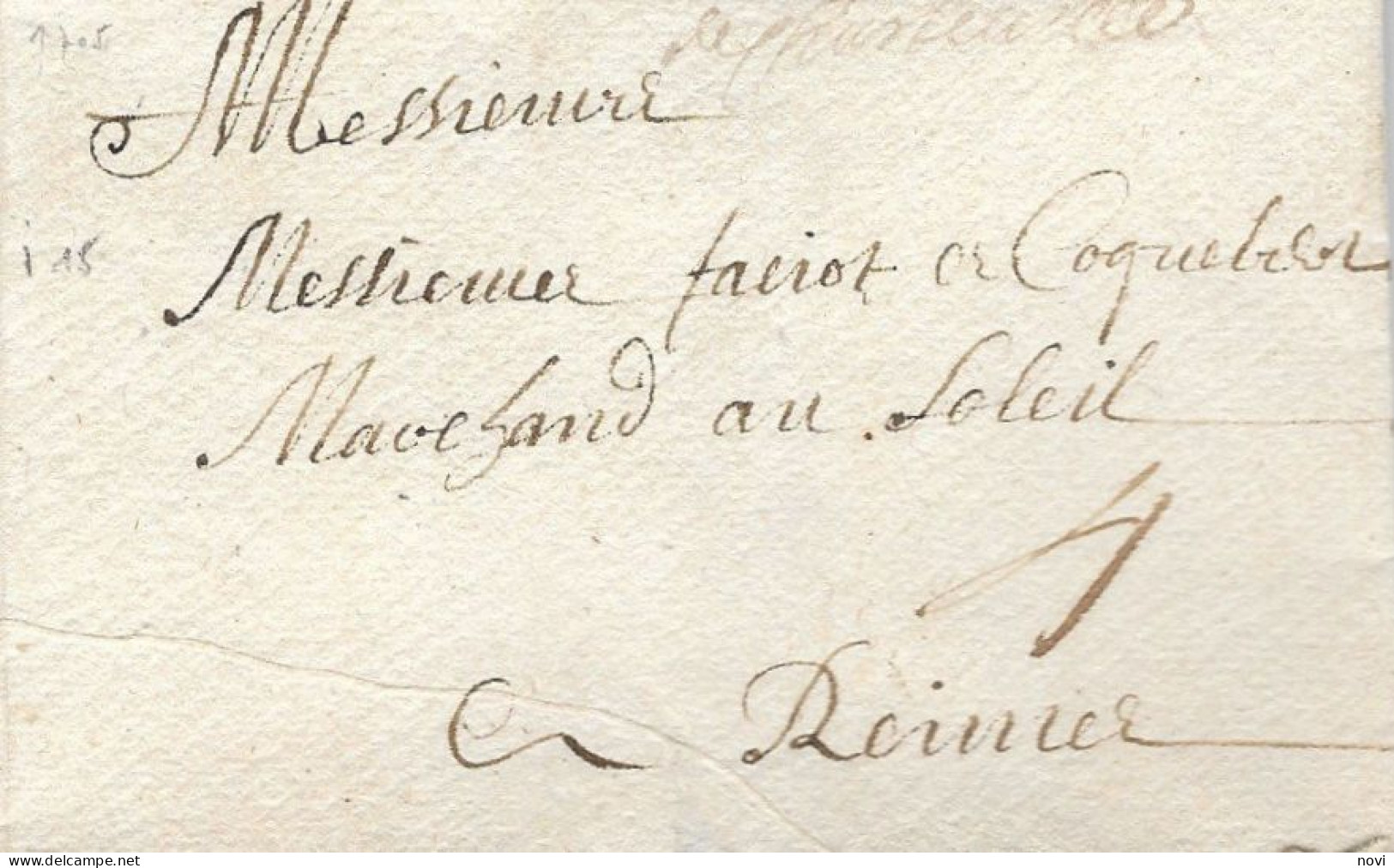 Bouillon Sedan Charleville Lettres De 1680, 1705(2), 1764 Et Première Marque De Bouillon - 1714-1794 (Pays-Bas Autrichiens)