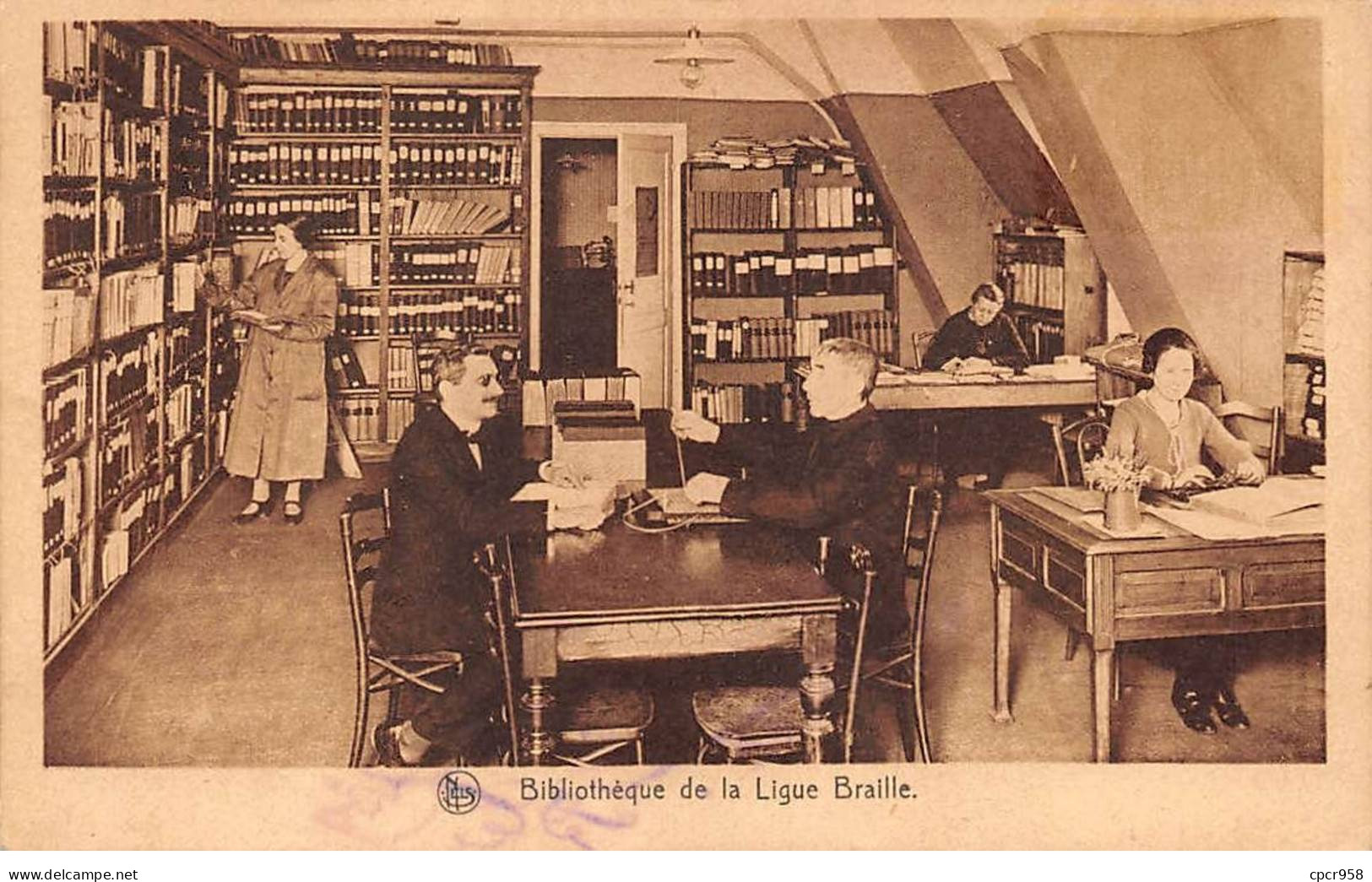 BELGIQUE - BRUXELLES - SAN39625 - Bibliothèque De La Ligue Braille - Autres & Non Classés