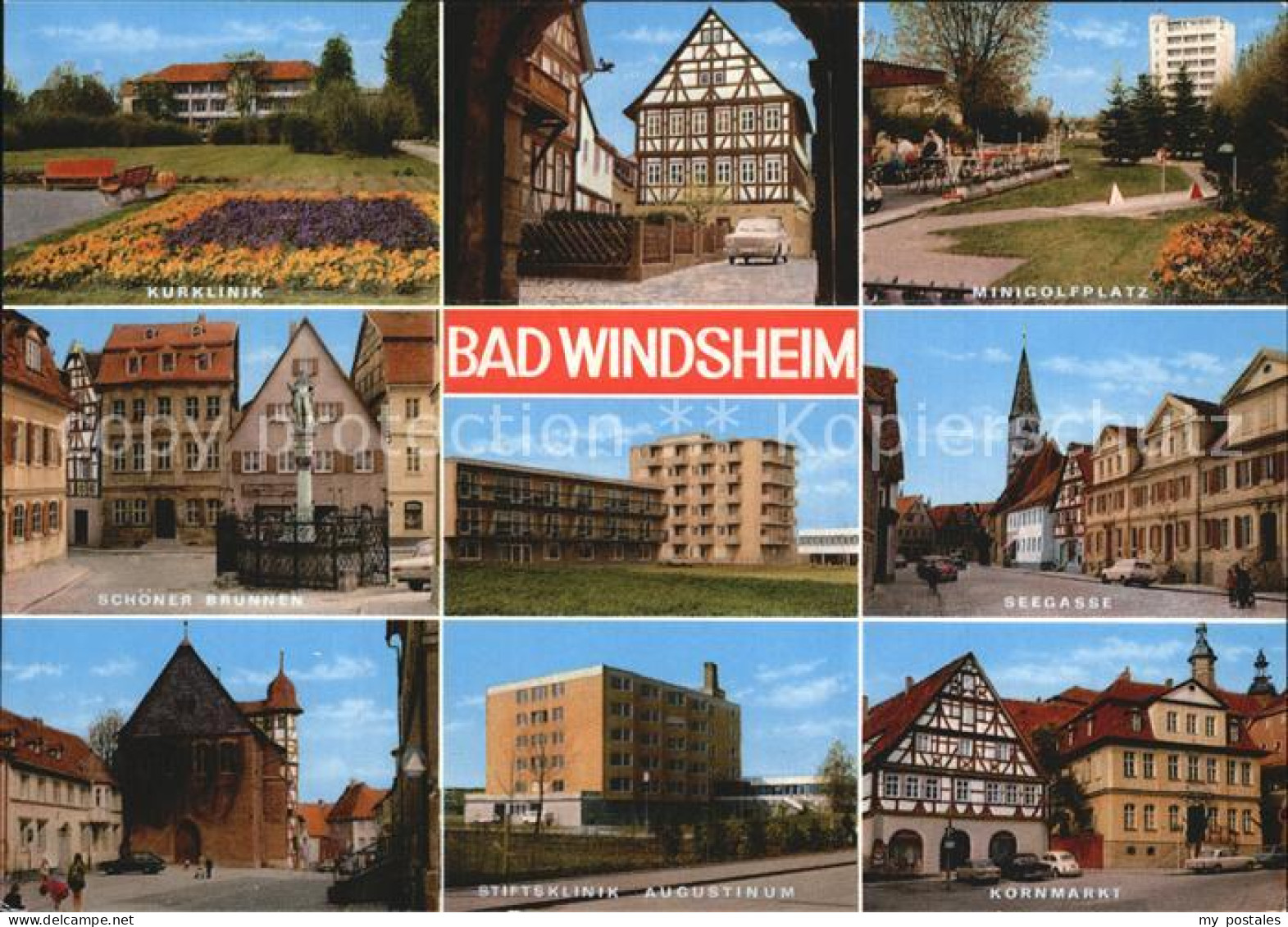 72509850 Bad Windsheim Kurklinik Minigolfplatz Brunnen Seegasse Kornmarkt Bad Wi - Bad Windsheim