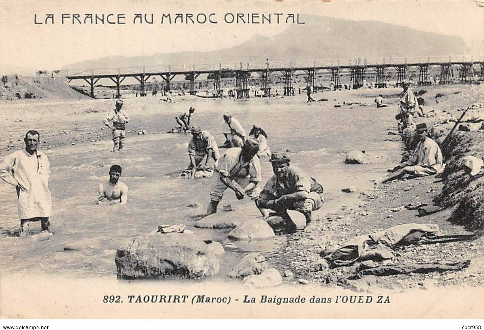 MAROC - SAN56301 - Taourirt - La Baignade Dans L'Oued ZA - La France Au Maroc Oriental - Légion - Autres & Non Classés