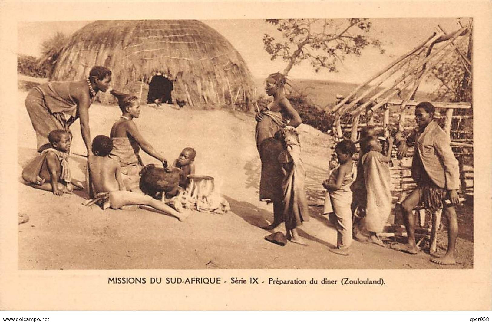 AFRIQUE DU SUD - SAN56475 - Missions Du Sud Afrique - Série IX - Préparation Du Dîner (Zoulouland) - Afrique Du Sud