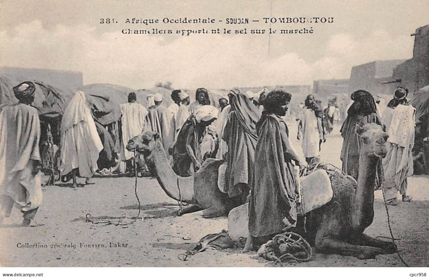 SOUDAN - SAN56492 - Afrique Occidentale - Tombouctou - Chameliers Apportant Le Sel Sur Le Marché - Métier - Sudan