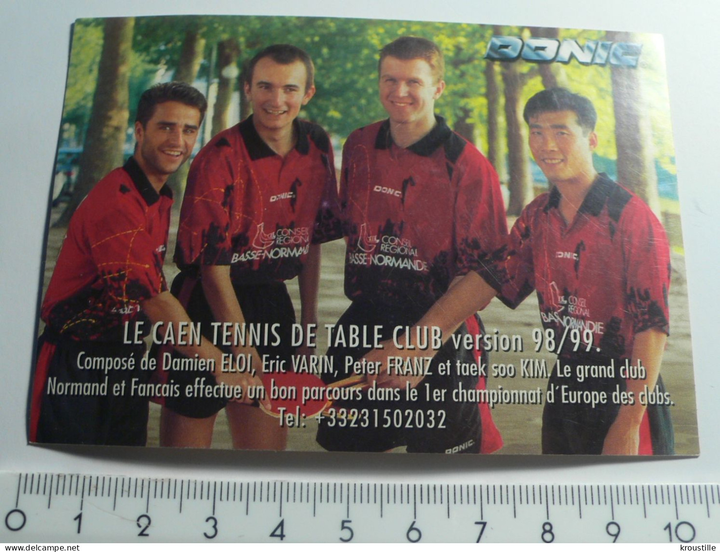 AUTOCOLLANT TENNIS DE TABLE - CAEN - Stickers