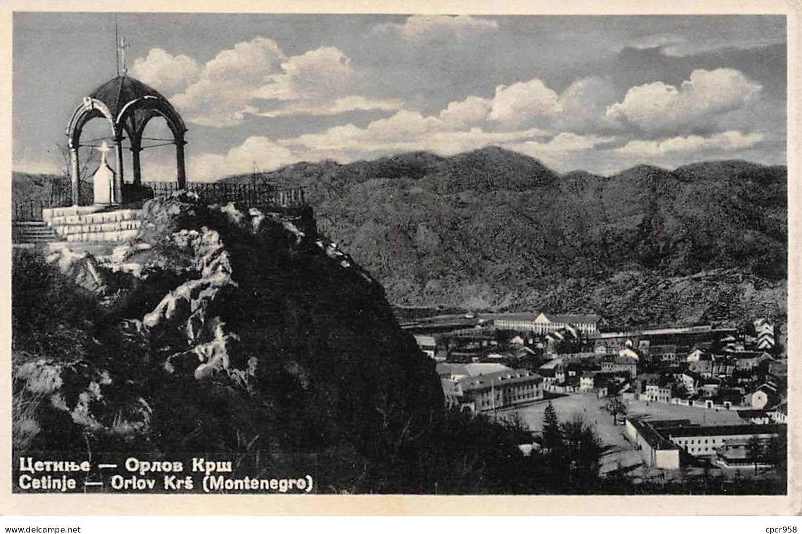 Croatie - N°84469 - CETINJE - Orlov Kra (Montenegro) - Carte Photo - Croatie