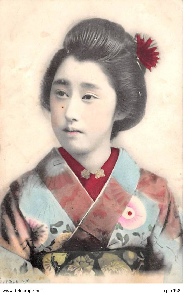 JAPON - SAN48184 - Jeune Femme Avec Une Fleur Dans Les Cheveux - Other & Unclassified