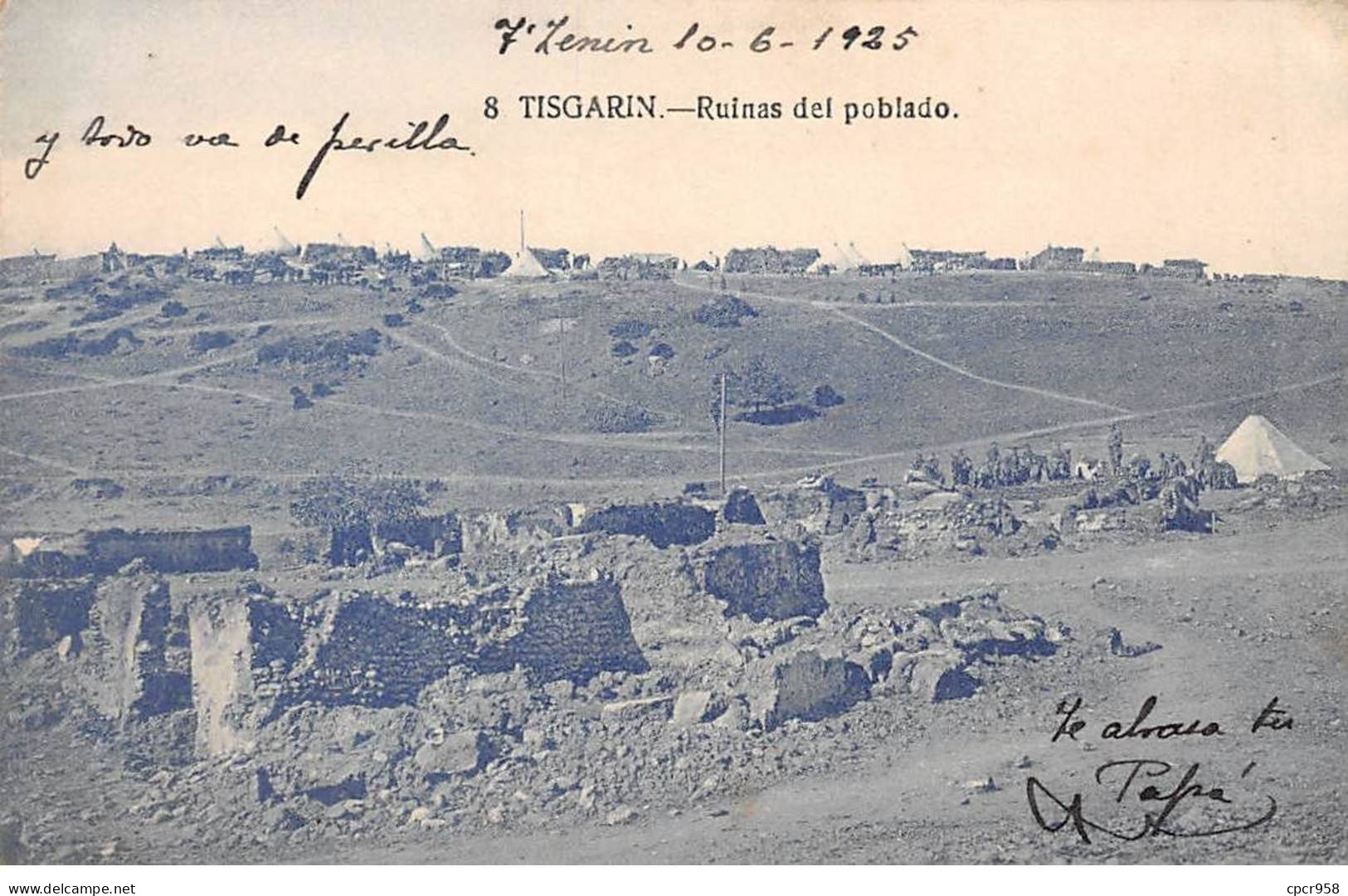 MAROC - SAN48229 - Ruinas Del Poblado - Cachet Militaire - Dragones - Autres & Non Classés