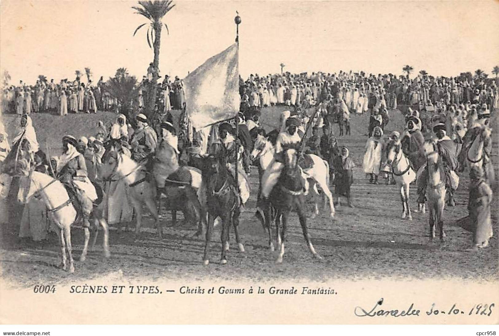 MAROC - SAN48246 - Cheiks Et Goums à La Grande Fantasia - Cachet Militaire - Dragones - Sonstige & Ohne Zuordnung