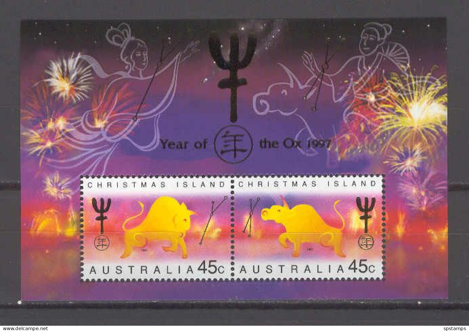 Christmas Island 1997 Chinese New Year - Year Of The Ox MS MNH - Chinese New Year