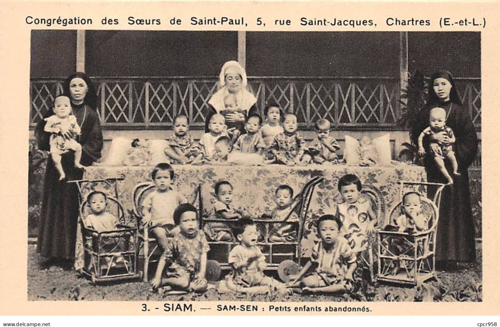 PHILIPPINES - SAN63779 - Siam - Sam Sen - Petits Enfants Abandonnés - Congrégation Des SOeurs D Saint Paul - Philippines
