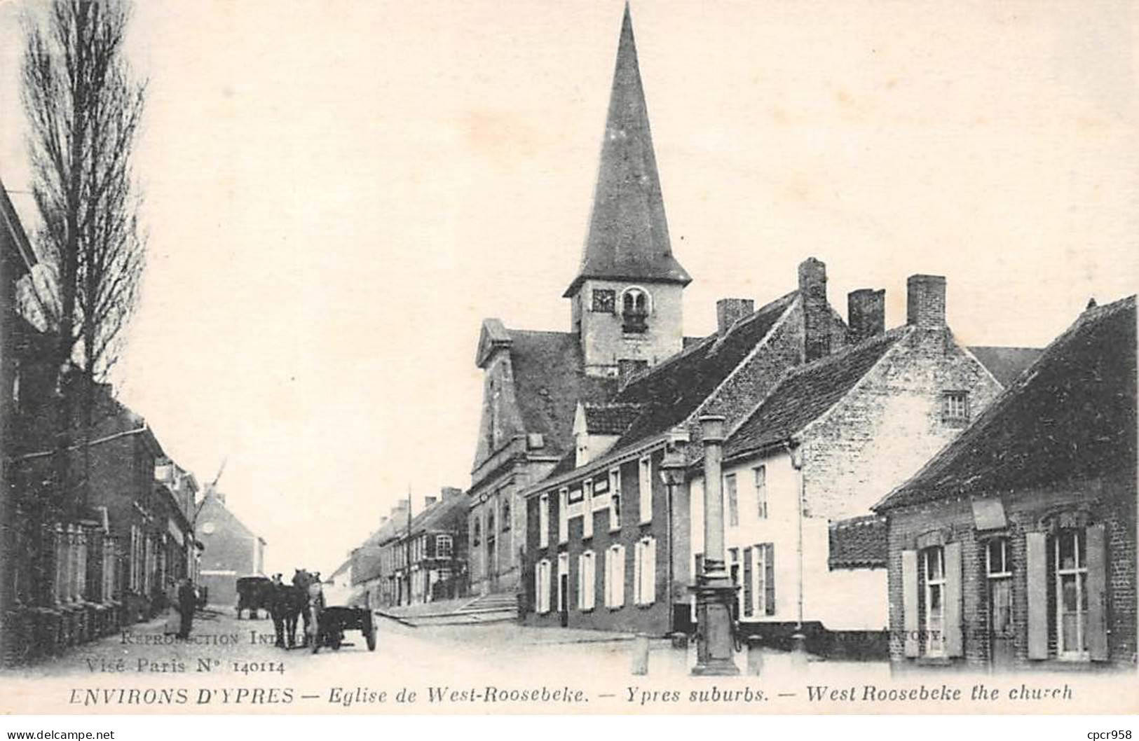 BELGIQUE - SAN63691 - Envrions D'Ypres - Eglise De West Roosebeke - Ieper