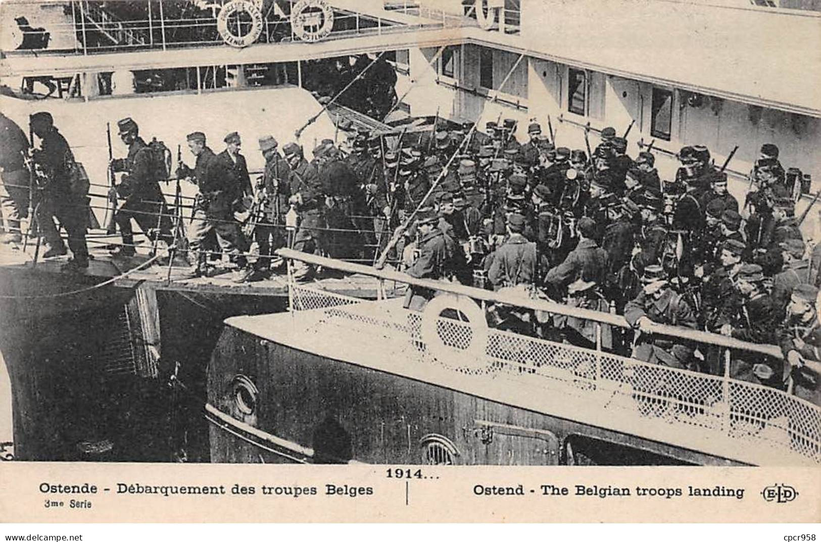 BELGIQUE - SAN63675 - Ostende - Débarquement Des Troupes Belges - 1914 - Oostende