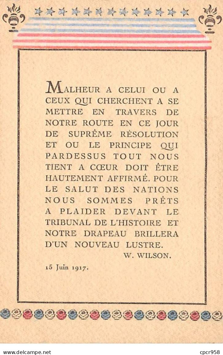 Etats-Unis - N°84634 - W. Wilson - Malheur A Celui Ou A Ceux ... Nouveau Lustre - Otros & Sin Clasificación