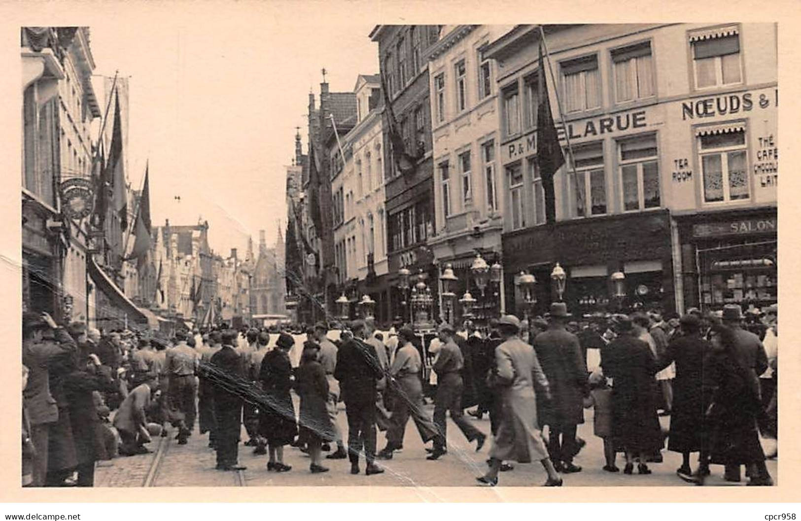 Belgique - N°84548 - BRUGGE - Procession - Rue Des Pierres - Carte Photo.EN L ETAT - Brugge