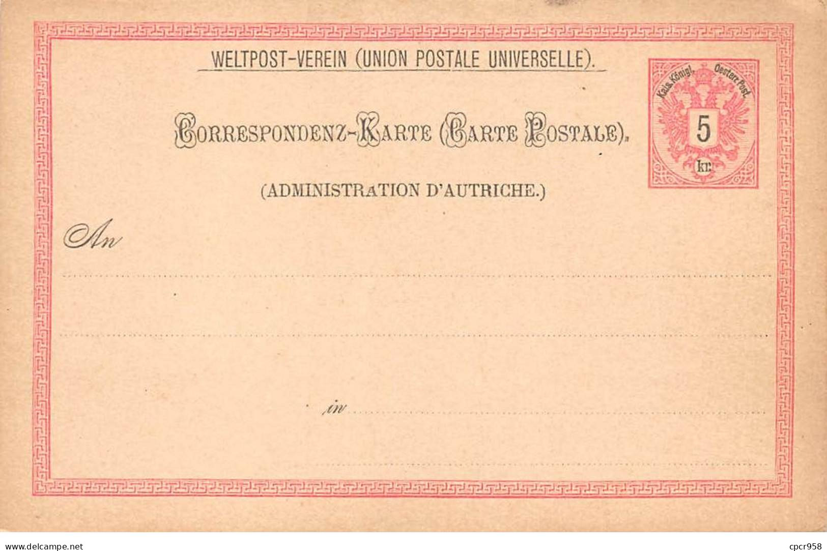 AUTRICHE - SAN45579 - Carte Précurseur - Entier Postal - Other & Unclassified