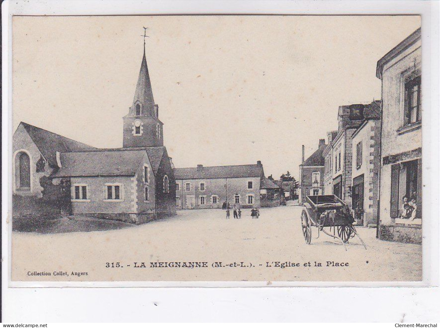 LA MEIGNANNE: L'église Et La Place - état - Other & Unclassified