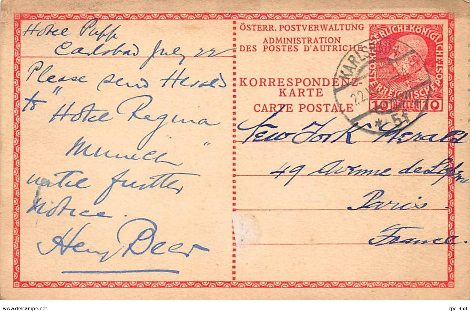 AUTRICHE - SAN45599 - 1922 - Entier Postal - Other & Unclassified
