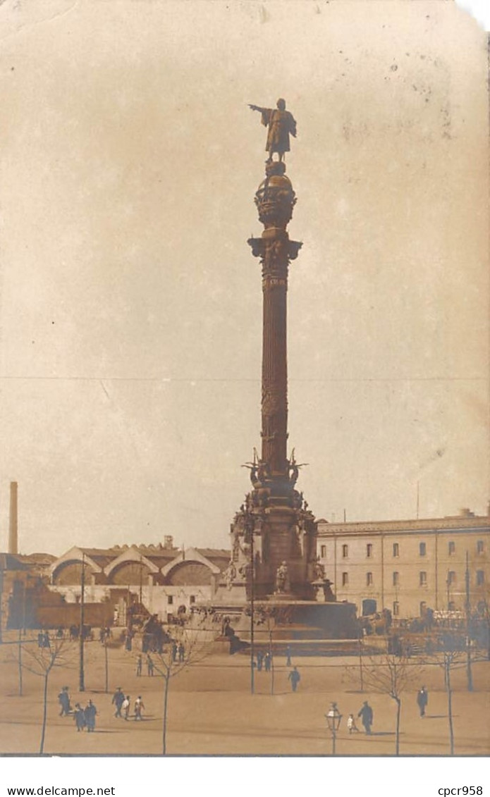 Espagne - N°64950 - BARCELONA - Monumento A Colon - Carte Photo, Vendue En L'état - Barcelona