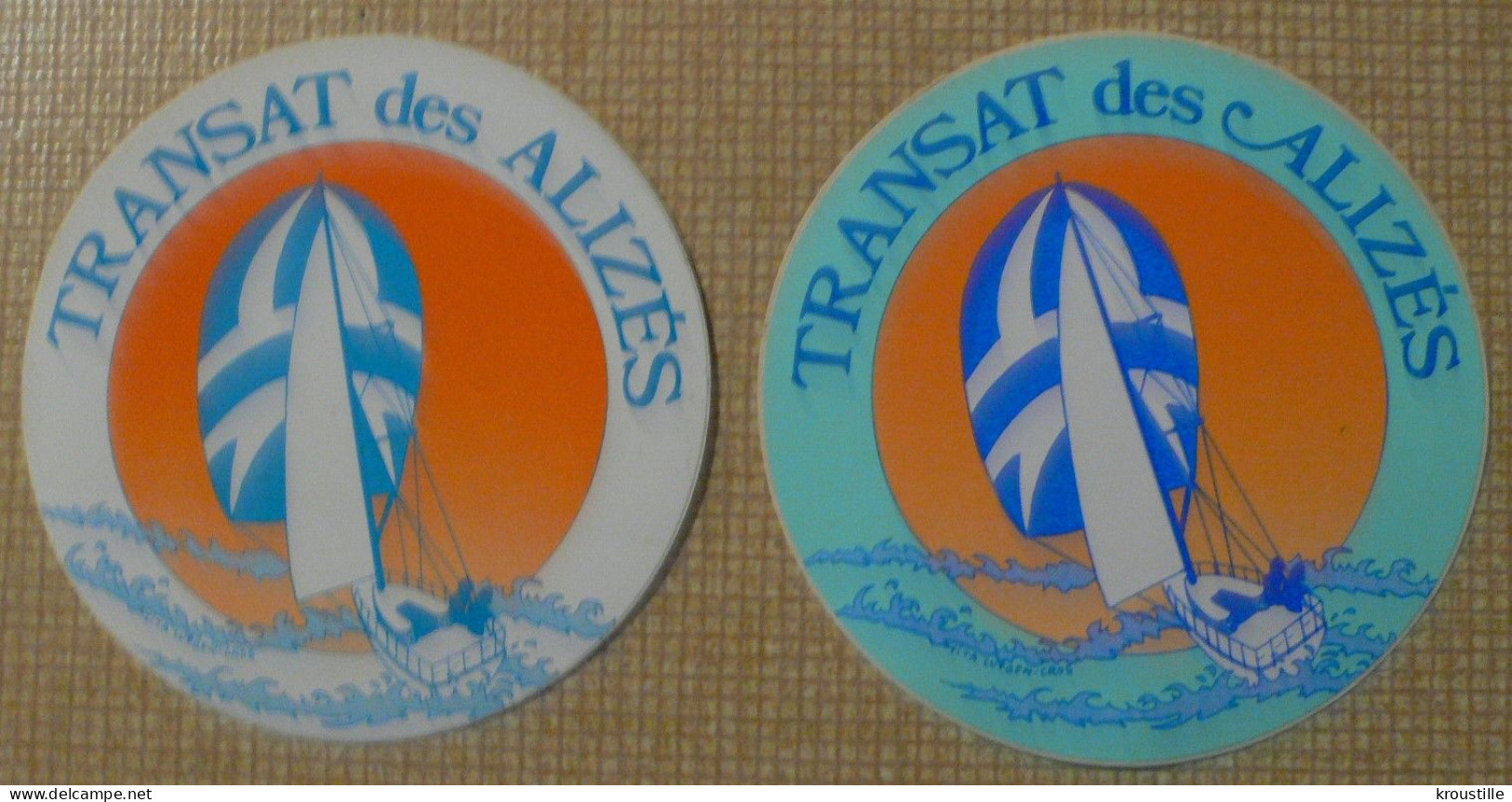 THEME VOILE : LOT DE 2 AUTOCOLLANTS TRANSAT DES ALIZES - Stickers