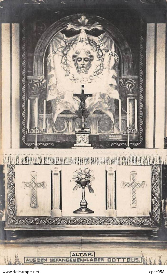 Allemagne - N°91657 - COTTBUS - Camp De Prisonniers - Altar - Autel Religieux - Carte Photo - Cottbus