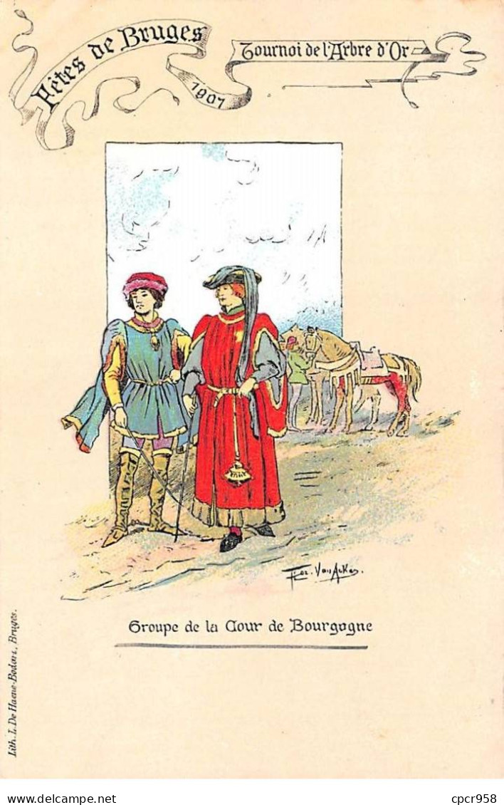 Belgique - N°89307 - BRUGGE - Fête De Bruges Tournoi De L'Arbre D'or 1901 - Groupe De La Cour De Bourgogne - Brugge