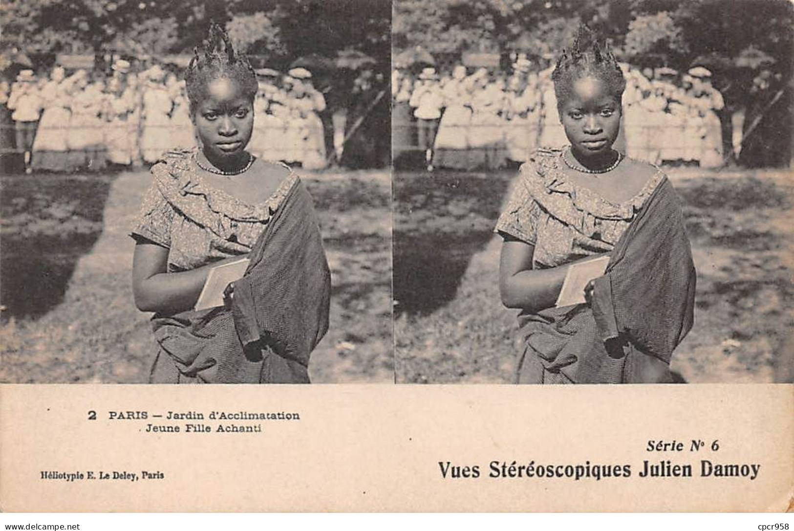 Sénégal - N°89433 - Paris, Jardin D'Acclimatation Jeune Fille Achanti - Vues Stéréoscopiques Julien Damoy N°6 - Senegal