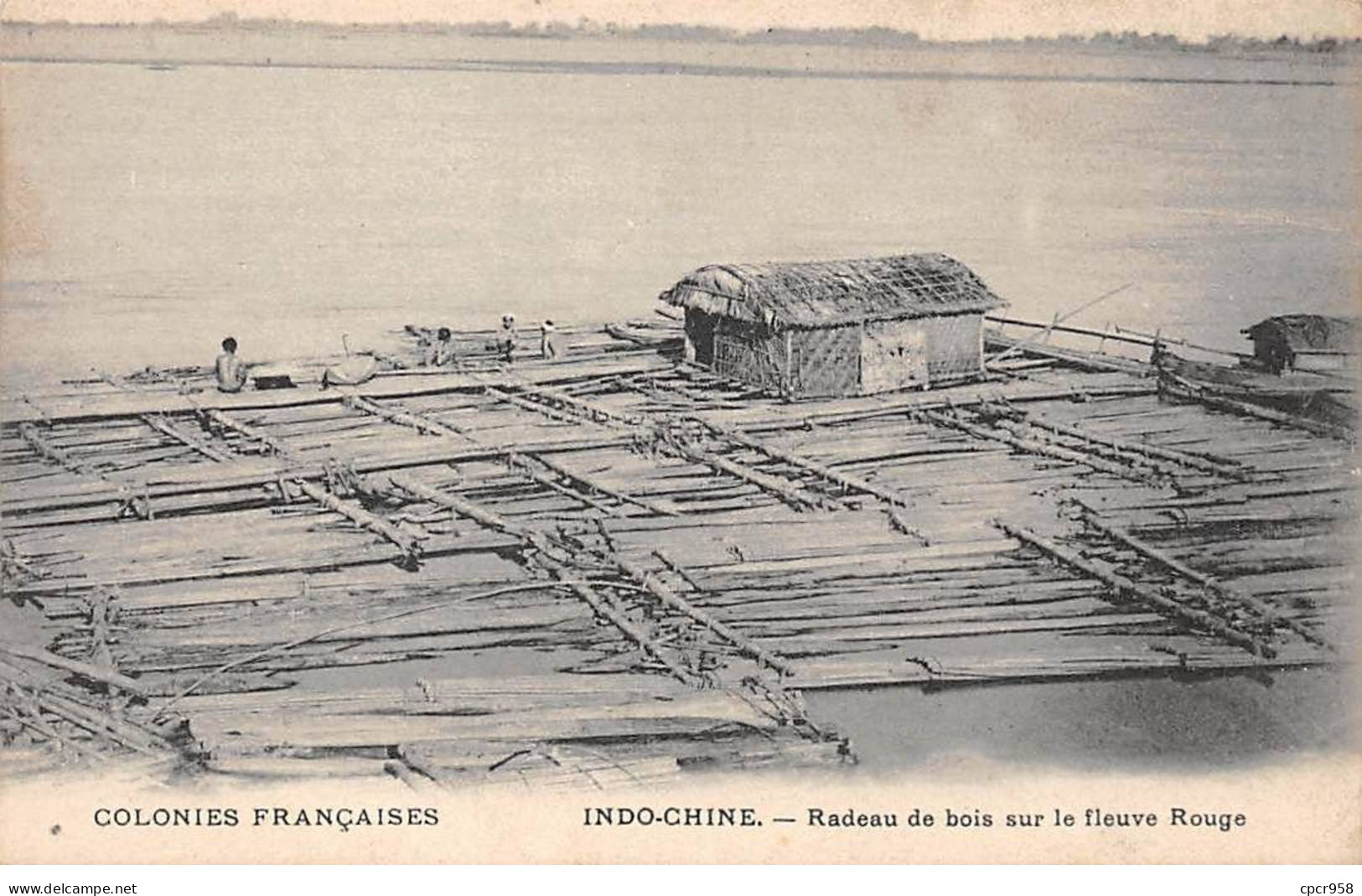 VIET NAM - SAN64685 - Colonies Françaises - Indochine - Radeau De Bois Sur Le Fleuve Rouge - Vietnam