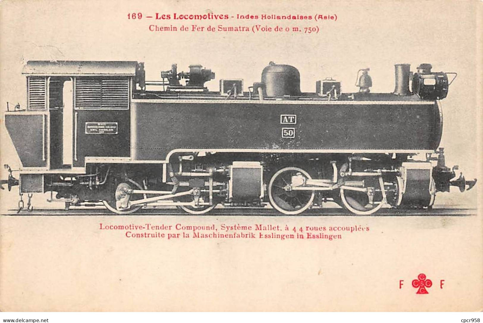 INDE - SAN64620 - Les Locomotives Indes Hollandaises - Chemin De Fer De Sumatra - Locomotive Tender Compound - Inde