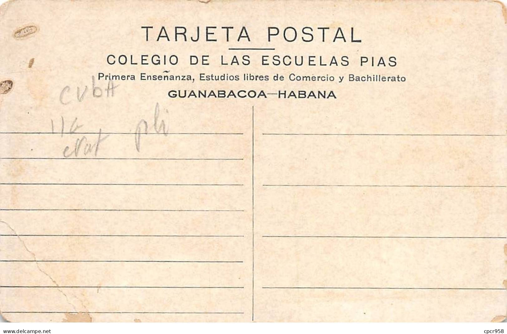 CUBA - SAN64756 - Escuelas Pias De Gua,abacoa - Habana - Claustro Principal - En L'état - Pli - Cuba