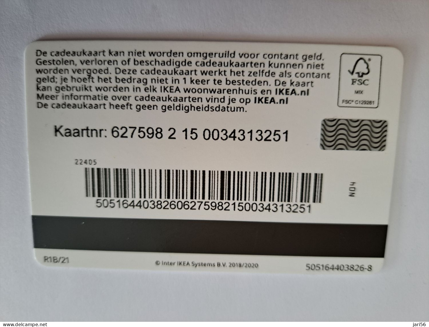 CADEAU   GIFT CARD  /   IKEA    CARD    /   / NOT LOADED/  MINT CARD     ** 16692 ** - Cartes Cadeaux