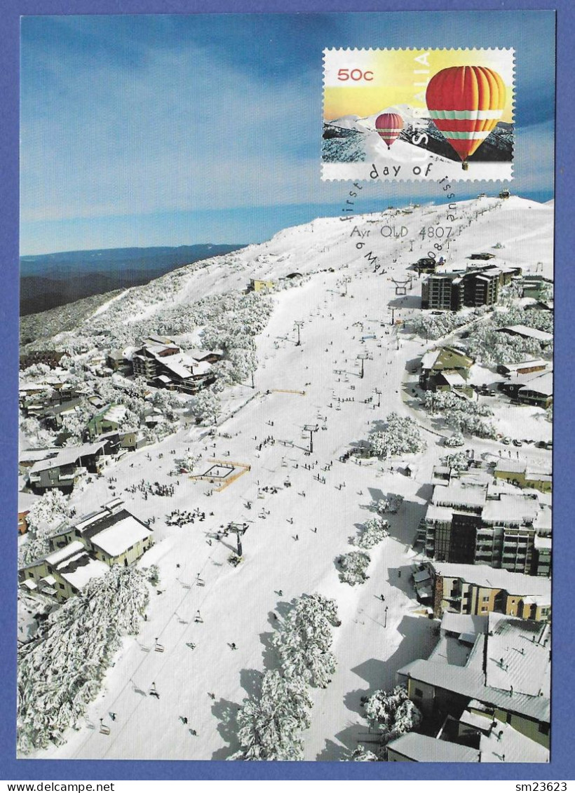 Australien 2008  Mi.Nr. 3007 , Aerial View Over Mount Buller Alpine Resort - Maximum Card - First Day 6. May 2008 - Maximumkarten (MC)