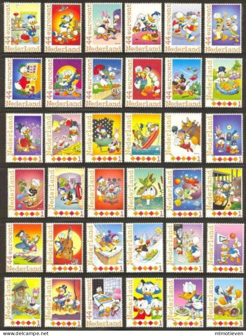 MWD-BK3-037 MINT PF/MNH ¤ NEDERLAND - NETHERLANDS 36w Complete Set ¤ THE WORLD OF WALT DISNEY  FRIENDS OF WALT DISNEY - Disney