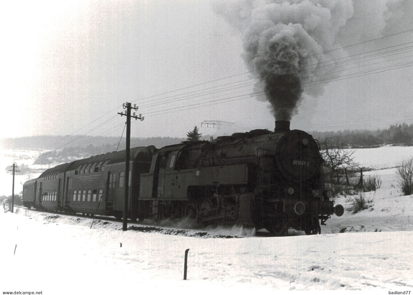 Locomotive Allemande - DB Dampflokomotive - Lok 95 1027-2  Bei Grumpen - Eisenbahnverkehr