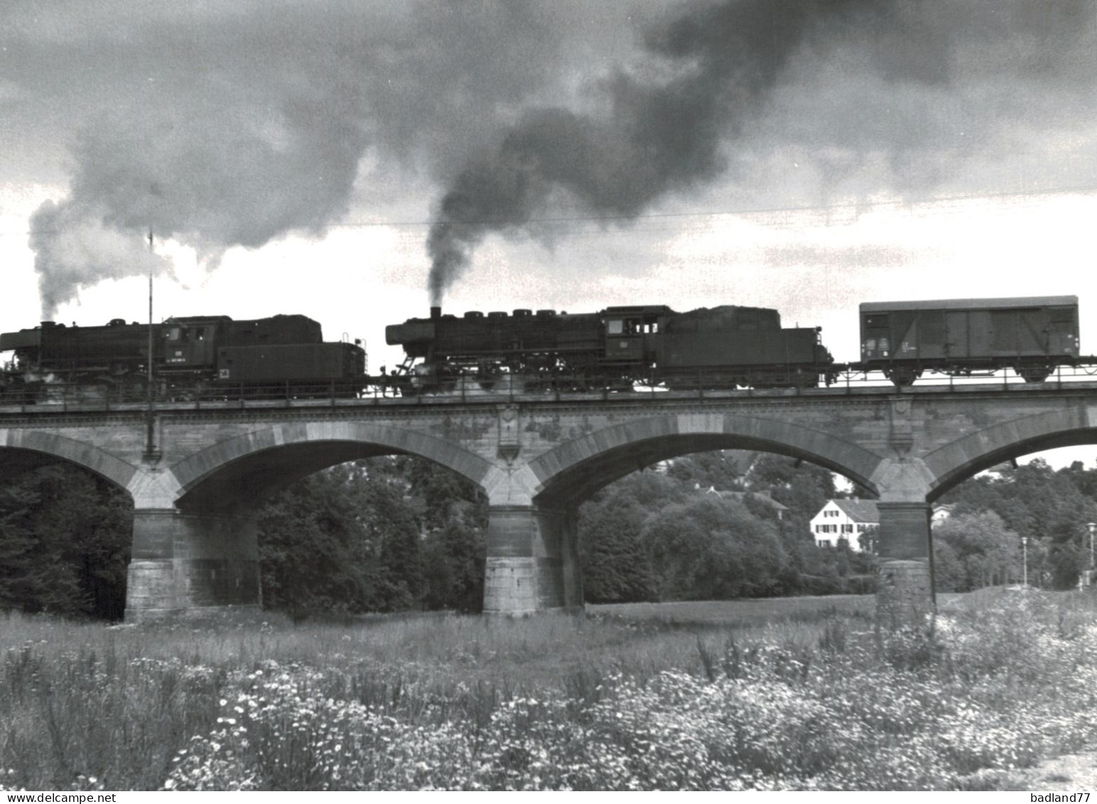 Locomotive Allemande - DB Dampflokomotive - Lok  - Chemin De Fer